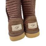 UGG  Australia Candy Boots Womens US 7 Brown Knit Pull On Sheepskin Lined 5857 Photo 6