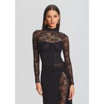 retrofete Saphhira Lace Bustier Maxi Dress Black Womens Size Large Photo 8