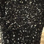 Allegra K  Black Sequin Crop Top Photo 1