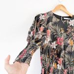 Rebecca Minkoff Floral Geneva Smocked Mini Dress in Green Multi Photo 3