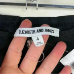 Elizabeth and James Elizabeth And‎ James Black Slim Leg Exposed Front Zipper Pant Photo 5