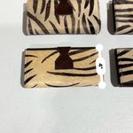 Lot Of 4 Real Handmade Animal Print Fur Leather Loop Closure Wallet/Hand Clutch Photo 12