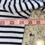 Talbots  Womens Stripe Full Zip Drawstring Long Sleeve Hoodie Black White Size 2X Photo 4