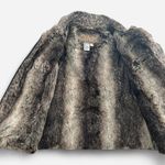 None Vintage Leather Animal Print Leopard Vest Faux Fur Lining Y2K Statement Piece S Photo 1