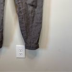 Nicole Miller  Pewter Grey Linen Cargo Utility Joggers Size Small Photo 5