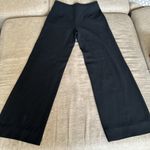 Armani Collezioni  sleek 100% wool Trousers size 6 Black Wide Leg side zip Photo 3