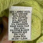 Talbots  Woman’s Petites Crop Lime Green V Neck Sweater Size 1X Photo 3