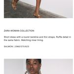 ZARA NWT salmon pink ruffled tiered layered mini dress - ZW collection Photo 2