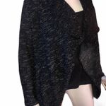 Blanc BCNI by  Noir speckled drape front cardigan Photo 3