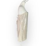 Cinq a Sept Lauri Mini Dress Women's Plus 14 Ivory Sequin Silk Strappy Lace Up Photo 5