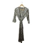 ZARA  Women’s Satin Wrap Midi Dress in Leopard Print Size S Photo 1