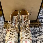 Gucci Women's Major Blind For Love Rose Print Satin High Top Sneakers Photo 1