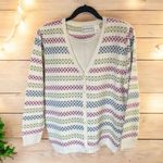 Alfred Dunner Women’s Button Down sweater tank attached white pink blue Size L Size L Photo 0