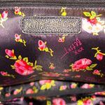 Betsey Johnson Purple and Black Floral Backpack EUC. No wear Photo 4