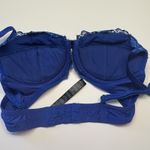 La Perla La Perla 3 Blue Padded Underwire Lace Floral Bra Size 36C Made In Italy Silk Photo 6