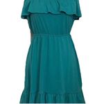 Accidentally in Love  turquoise strapless ruffle Photo 6
