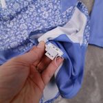 RLX Ralph Lauren Quarter Zip Shirt Women's Small Blue Floral Activewear Golf Photo 5