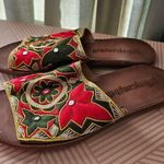 Jeffrey Campbell  Sandals Embroidered Slide Mirror Handmade Leather Lining Casual Photo 4