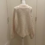 In Loom  ivory cable knit sweater size Medium Photo 3