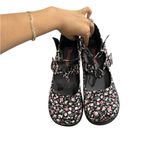 Demonia  Sprite Floral Platform Heart Mary Jane Shoes Photo 4