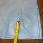 Altar'd State  Sky Blue mini Skirt faux leather with front slit size medium Photo 3