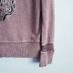 Affliction  Washed Brown Distressed Skull Sweatshirt Photo 1