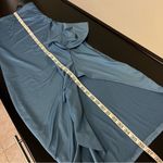 VIBE bodycon flirty dress, side slit & ruffle detail, Teal blue, stretchy, M Blue Size M Photo 10