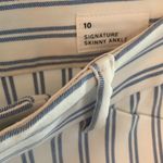 Gap NWT  Signature Skinny Ankle Blue & White Double Pinstripe Pants Women’s Sz 10 Photo 2