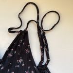 American Eagle sleeveless black pink floral ruffle hem romper, size M Photo 5