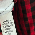 Old Navy • Red Gingham Plaid Wrap Blouse Top Photo 4