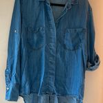 Andrea Jovine Denim Button Up Blouse Photo 1