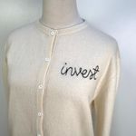Lingua Franca Cardigan Invest Ivory Cashmere Knit White Size L Photo 1