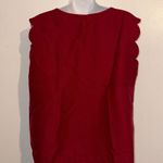 SheIn Clasi Keyhole Burgundy scalloped neck casual dress Top Large NWOT Photo 15
