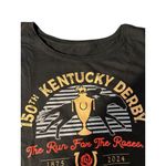 Gildan 150th Kentucky Derby 2024 Black Graphic T Shirt Run For Roses Tee Sz L Photo 2