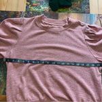 Band of Gypsies Irene Pink Metallic Knit Puff Shoulder Pullover Sweatshi… Size L Photo 3