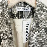 Revolve NONchalant Faux Leather  white/black/gray snakeskin bodysuit NWT Photo 6