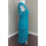 NEW Soieblu ModCloth Turquoise Blue Lace Asymmetric Hem Dress Small Photo 2