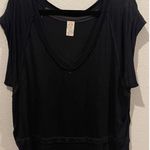 We The Free Black Oversized V-Neck Top Photo 2