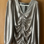Dennis Basso  Metallic Long Sleeve Top Photo 0