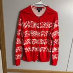 Lands' End Lands’ End Women’s Vibrant Red Cardigan Size Large Photo 1