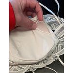 Auden Bralette Bra Womens Medium White Lace Lightly Lined Longline Top Photo 4