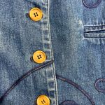 Deyas vintage Denim jacket with brocade work all over Y2K Blue Size L Photo 10