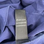 Nicole Miller  Atelier Navy Blue Silk Blouse size Small Lace Trim Long Sleeves Photo 11