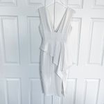 Lavish Lice Lavish Alice White Asymmetrical Plunge Front Midi Dress Photo 2