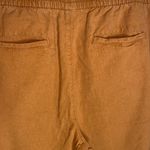 Old Navy linen tapered pants with drawstring waist - tigers eye orange Photo 4
