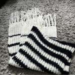 Cotton On  Black and White striped knit scarf Photo 0