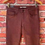 joe's jeans Dark Red Coated Mid Rise Crop Boot Cut in Marsale Photo 4