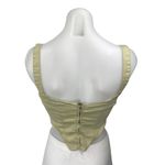 ZARA Women's Green Sleeveless Bandeau Corset Bustier Denim Crop Tank Top Size XS Photo 1