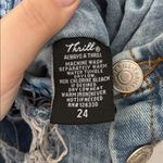 Thrill Acid Wash Destroyed Jean Jumpsuit Overalls Blue Size 24 Photo 5