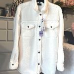 32 Degrees Heat Oversized Winter White Fluffyy Shirt Jacket Shacket Womens Photo 1